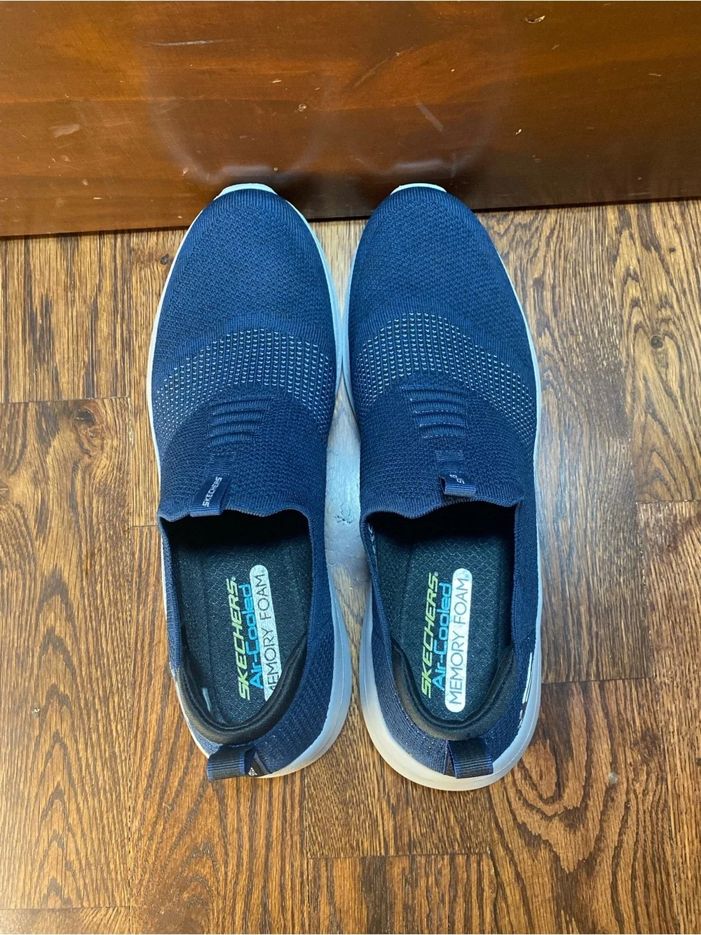 Skechers Men’s Size 13 Navy Blue Slip-Ons Air Cooled Memory Foam